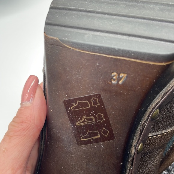 Materia Prima Ruga Kena Shearling Brown Mules Size 37 - Picture 10 of 11